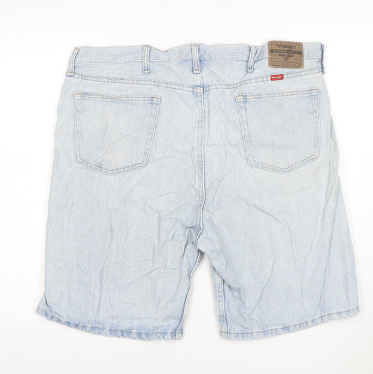 Wrangler Men Blue 40 Relaxed Fit Denim Chino Shorts