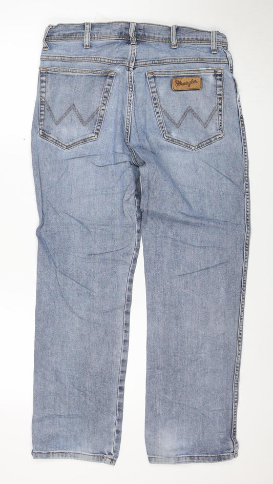 Wrangler Men's Blue Regular Fit Straight Jeans W32 L30 Texas