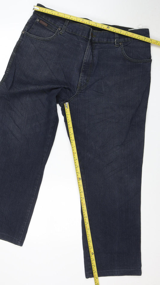 Wrangler Men's Blue Texas Stretch Regular Fit Straight Jeans W40 L30