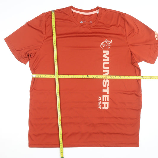 Adidas Men's Red Munster Rugby XL Active T-Shirt