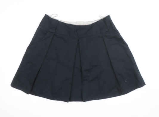 River Island Womens Black Pleated Short Skirt Size 10
