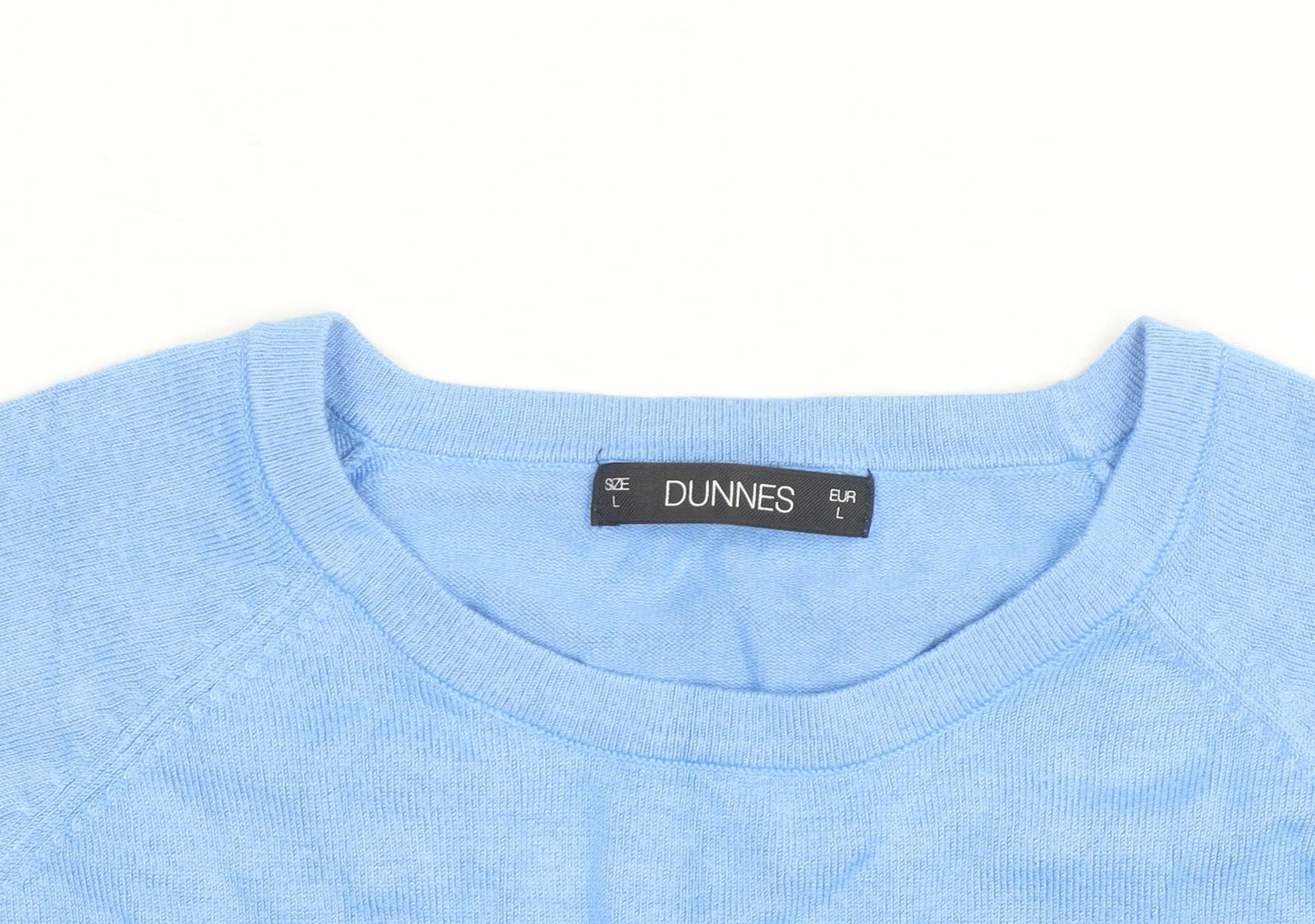 Dunnes Women's Blue Viscose Crew Neck Pullover Jumper L