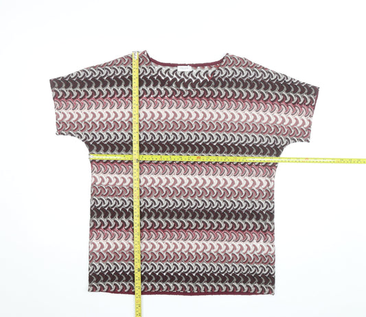 Gerry Weber Women’s Multicoloured Knit Short Sleeve Blouse Size 14