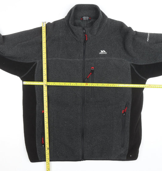 Trespass Men's Grey Fleece Jacket L 108cm Full Zip Outdoor Hiking