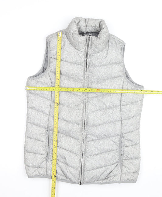 Esmara Women's Grey Puffer Waistcoat Gilet Size 12 Regular Fit