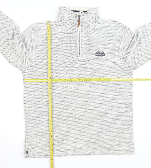 Weird Fish Men’s Grey XL 1/4 Zip Knit Activewear Jacket