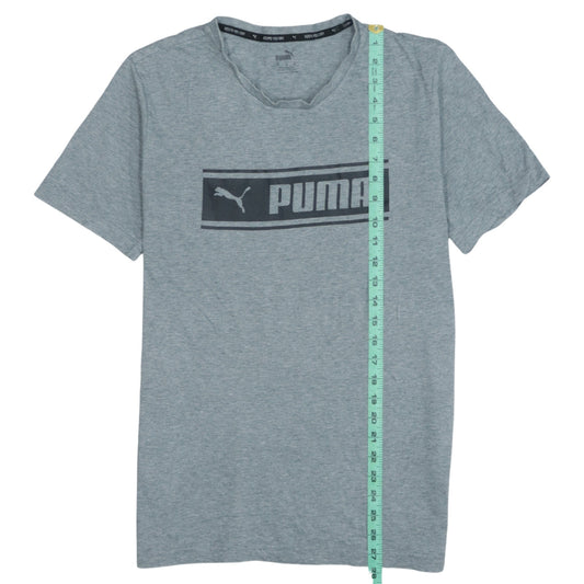 Puma Men's Grey Graphic Logo Regular Fit T-Shirt Size M