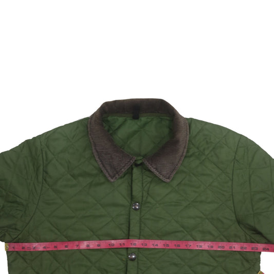 Barbour Mens Green Quilted Liddesdale Jacket Medium Classic Outdoor