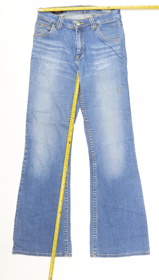 Lee Womens Blue Bootcut Stretch Denim Jeans Size 30 Regular