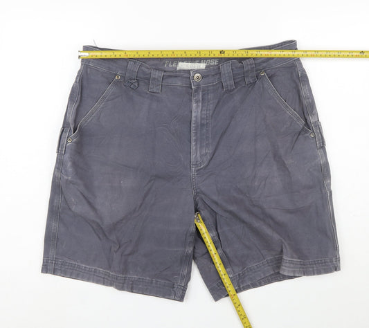 Duluth Trading Co Men's Grey Cargo Work Shorts Size 38 Regular Fit