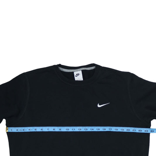 Nike Womens Black Large Pullover Sweatshirt Cotton Blend Logo