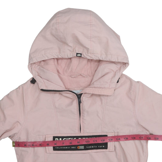 Pull & Bear Women Pink Hooded Anorak Jacket XS Casual Lined
