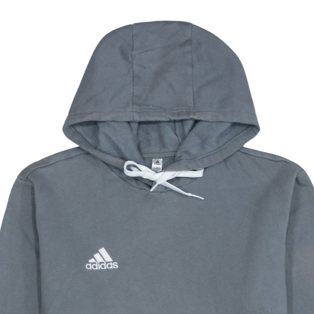 Adidas Mens Grey Pullover Hoodie L Regular Fit Fleece Sportswear