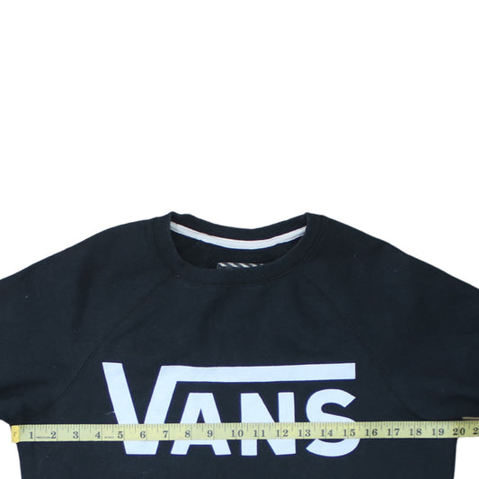 Vans Men's Black XS Crew Neck Pullover Sweatshirt