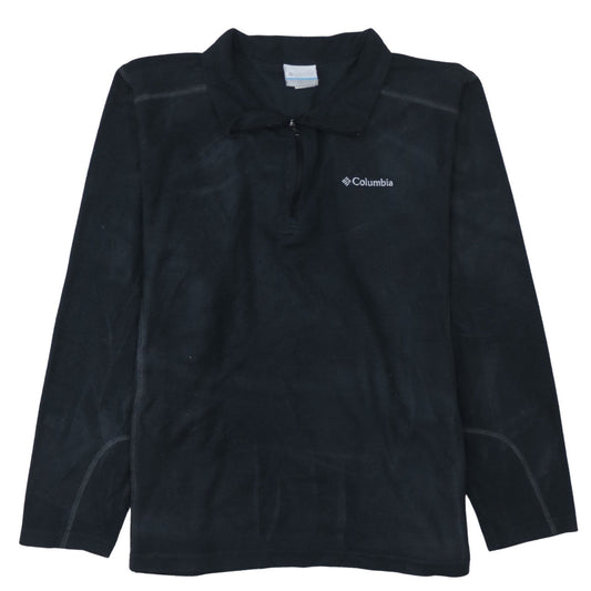Columbia Women Black L Fleece 1/4 Zip Pullover Sweatshirt