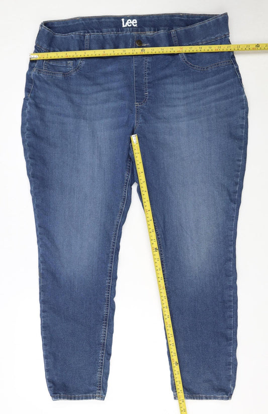 Lee Women Blue Skinny Stretch Denim Jeans Size 2XL