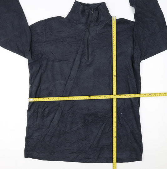 Lotto Mens Navy 1/4 Zip Fleece Sweatshirt XXL Polyester Warm Top