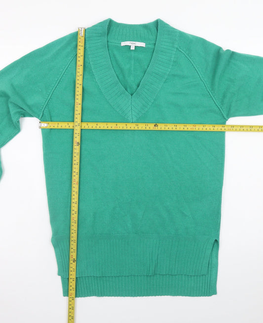 Next Women's Green V-Neck Pullover Jumper Size S Acrylic Knit
