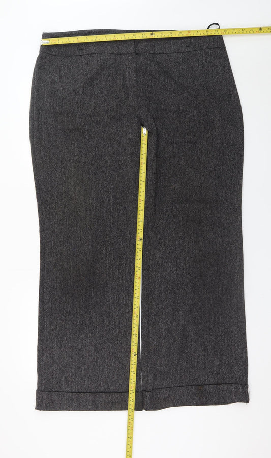 Florence + Fred Women Grey Size 18 Wide-Leg Dress Pants