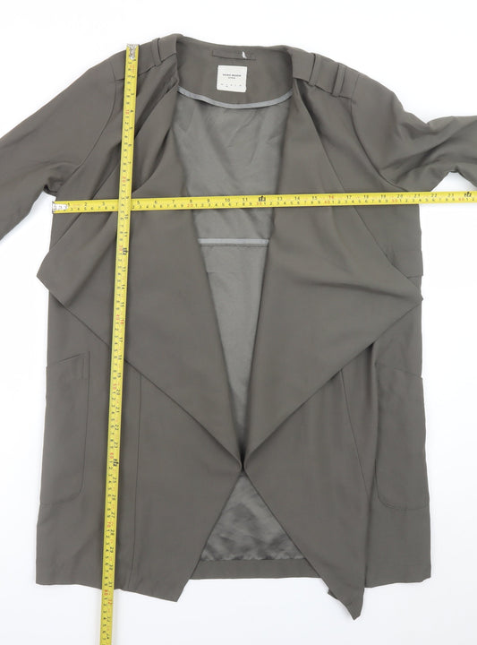 Vero Moda Women Grey Mid-Length Trench Coatigan M