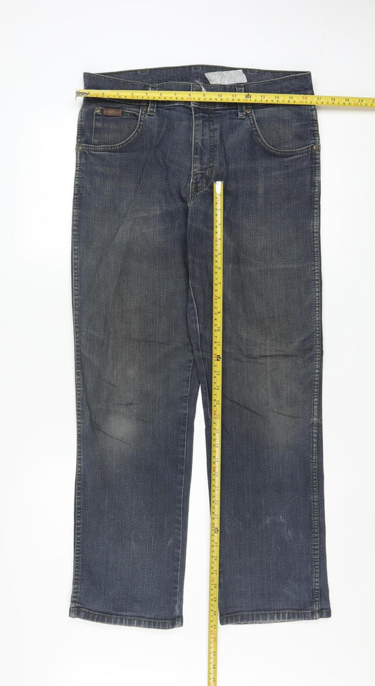 Wrangler Men's Blue 32x30 Straight Fit Texas Stretch Jeans