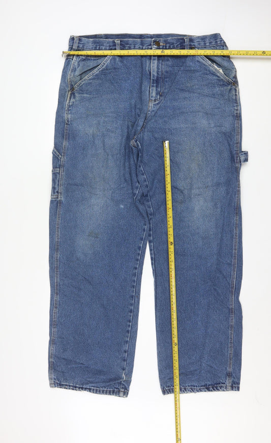 Smith's Workwear Men's Blue Straight Denim Jeans 38x34