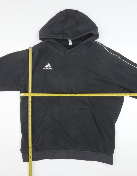 Adidas Men's Black Pullover Hoodie XL Fleece Sportswear