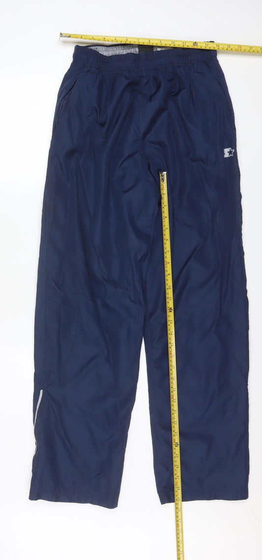 Starter Men's Blue Track Pants M 32/34 Elastic Waist Quick Dry