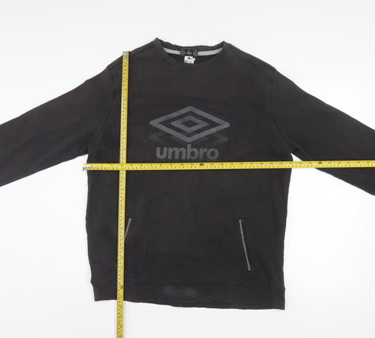 Umbro Men's Black XL Pullover Sweatshirt Crew Neck Fleece