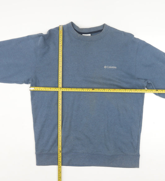 Columbia Men’s Blue Crew Neck Fleece Sweatshirt M Regular Fit