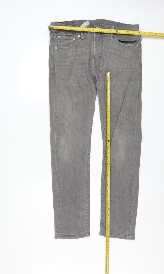 Levi Strauss Men's Grey Straight Leg Jeans W30 L30 Regular Fit