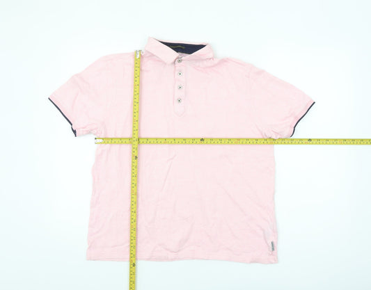 Ted Baker Women Pink Polo Shirt Size 14 Cotton Short Sleeve