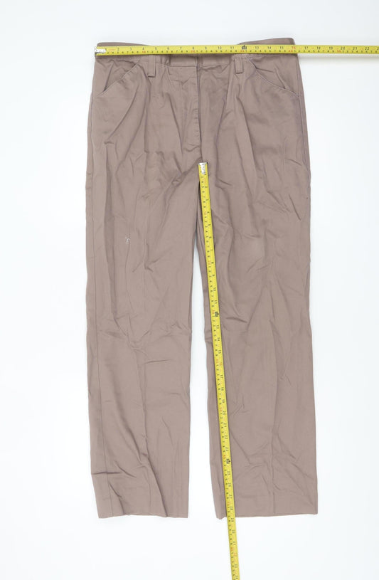 Casual Club Women's Brown Chino Trousers Size 14 Regular