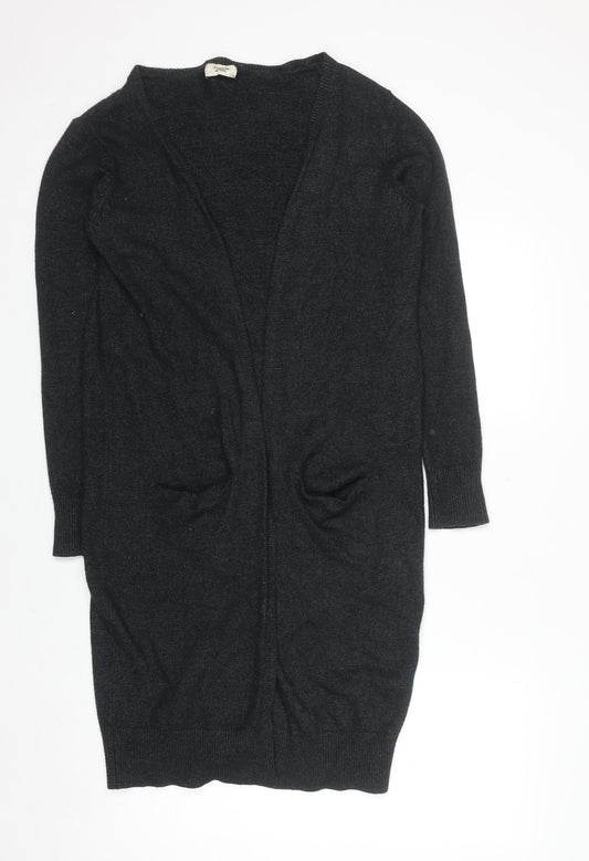 Jacqueline de Yong Women's Black M Long Sleeve Open Knit Cardigan