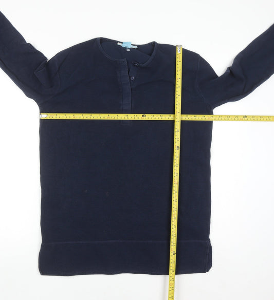 Monsoon Women’s Navy Blue Cotton Henley Jumper Size S