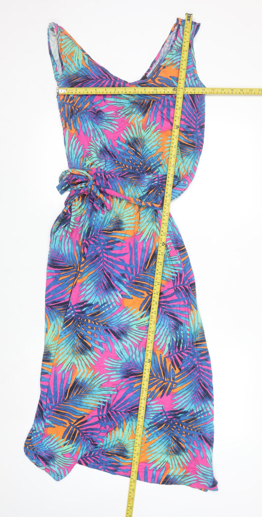 George Women’s Multicoloured Tropical Midi Tank Dress XL