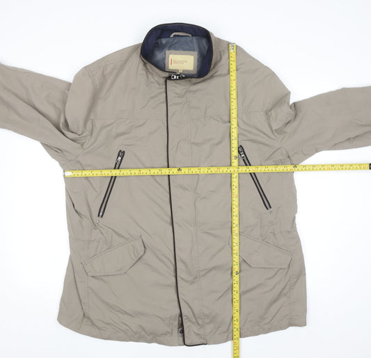 Collezione Men’s Beige 2XL Windbreaker Jacket Lightweight Zip Style