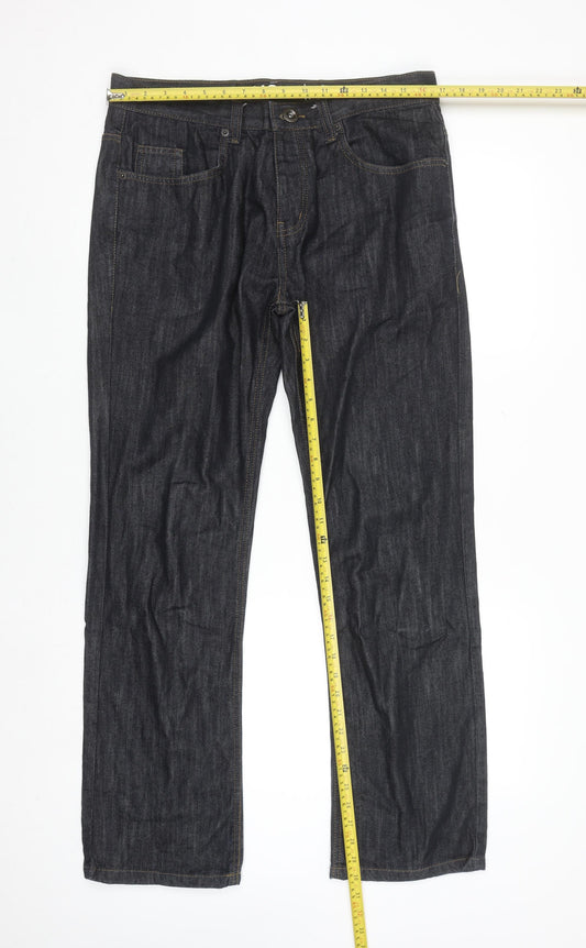 Denim Co Men Blue Straight Leg Jeans W34 L32 Cotton Denim