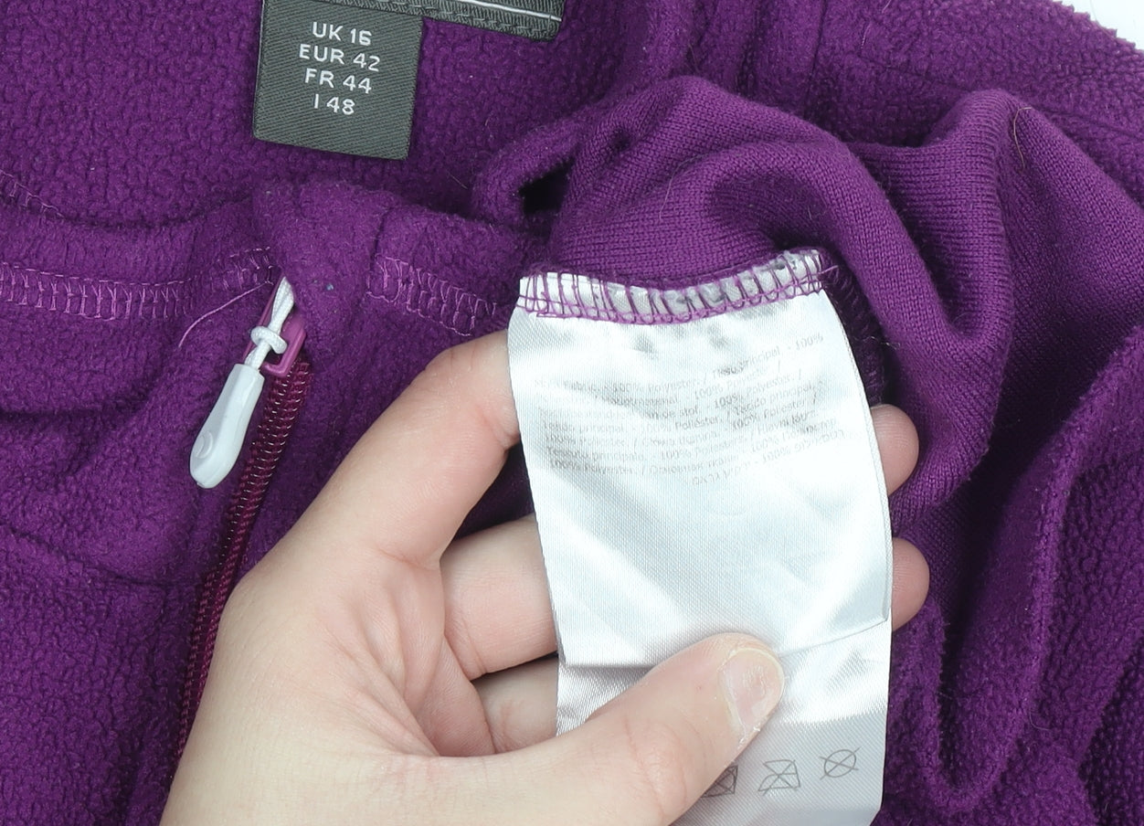 Regatta Women’s Purple 1/2 Zip Fleece Sweatshirt UK 16