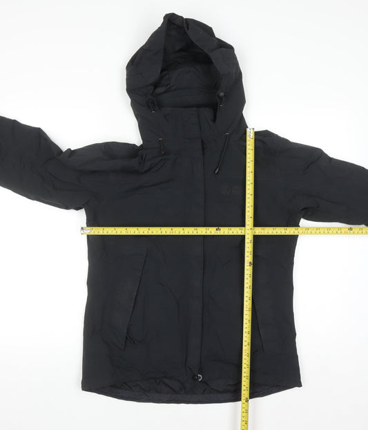 North Ridge Women's Black Hooded Parka Jacket Size 10 Waterproof