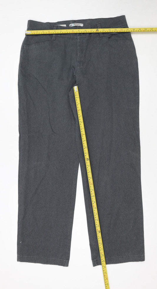 Lee Women's Grey Chino Trousers Size 12 Relaxed Fit