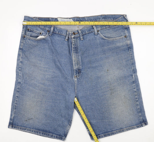Wrangler Men's Blue Denim Relaxed Fit Shorts Size 48