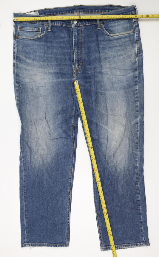 Levi Strauss Men’s Blue 541 Relaxed Fit Straight Jeans W42 L32