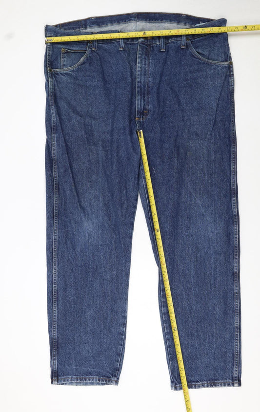 Wrangler Men’s Blue 44x30 Regular Fit Straight Denim Jeans
