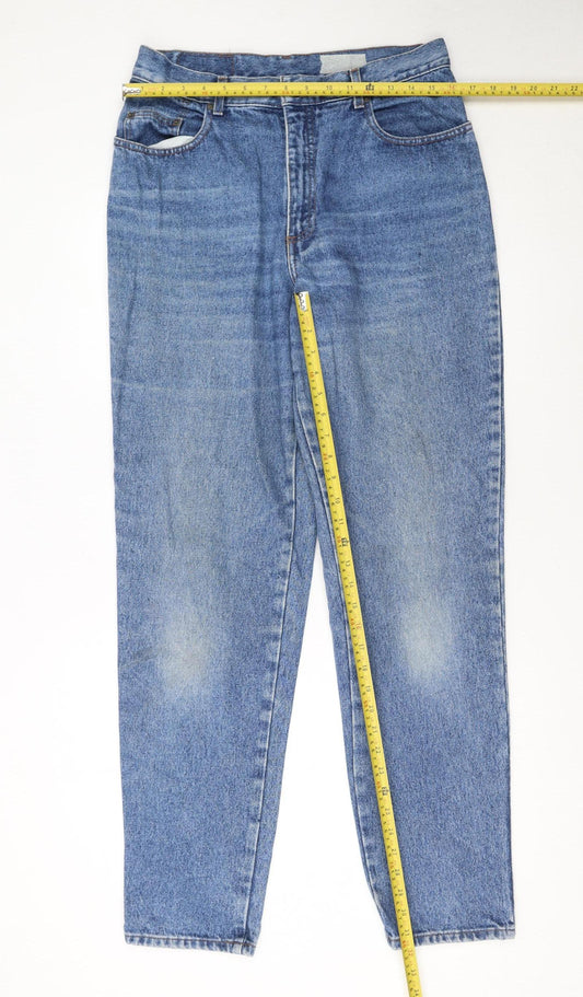 Lee Cooper Womens Blue 16 High Rise Mom Jeans 100% Cotton Denim