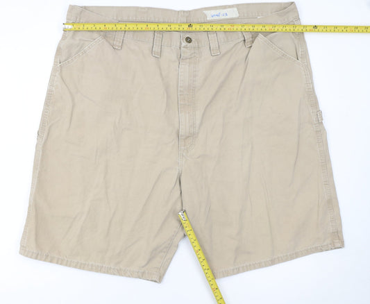 Wrangler Men's Beige Cargo Shorts Size 46 Cotton Utility Workwear