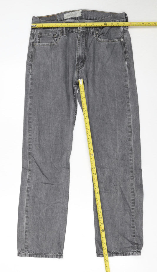 Levi’s 513 Men’s Grey Denim Jeans Size W32 L32 Straight Fit