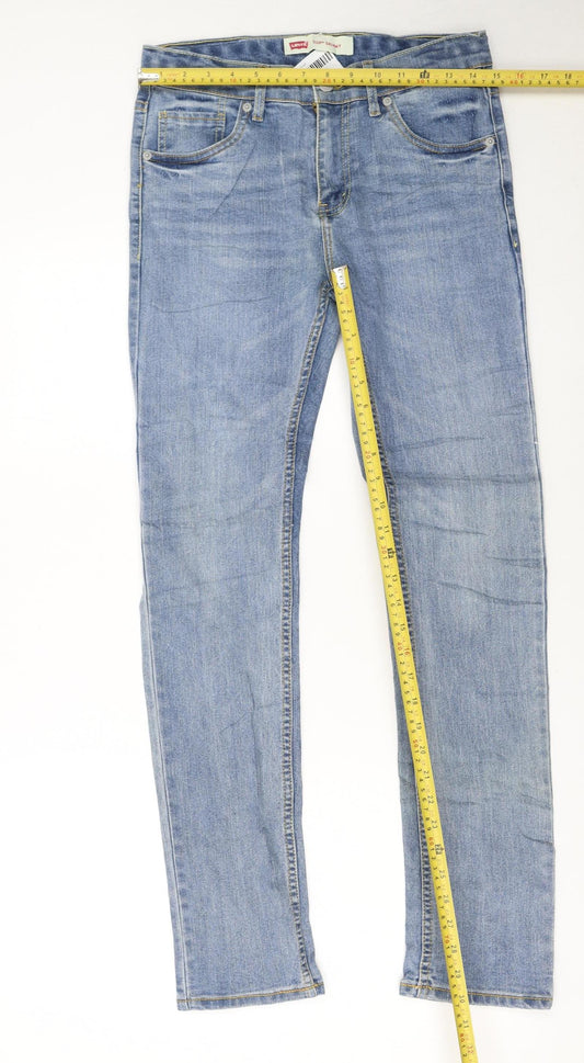 Levi's Boys Blue 510 Skinny Jeans Size 16 Years Light Wash Slim Fit
