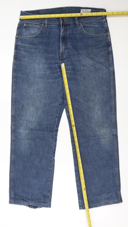 Wrangler Men's Blue Regular Fit Straight Jeans W34 L30