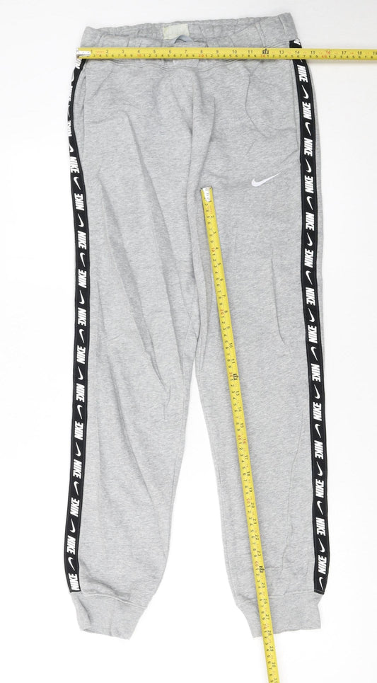 Nike Men's Grey Jogger Sweatpants Size S Logo Tapered Fit